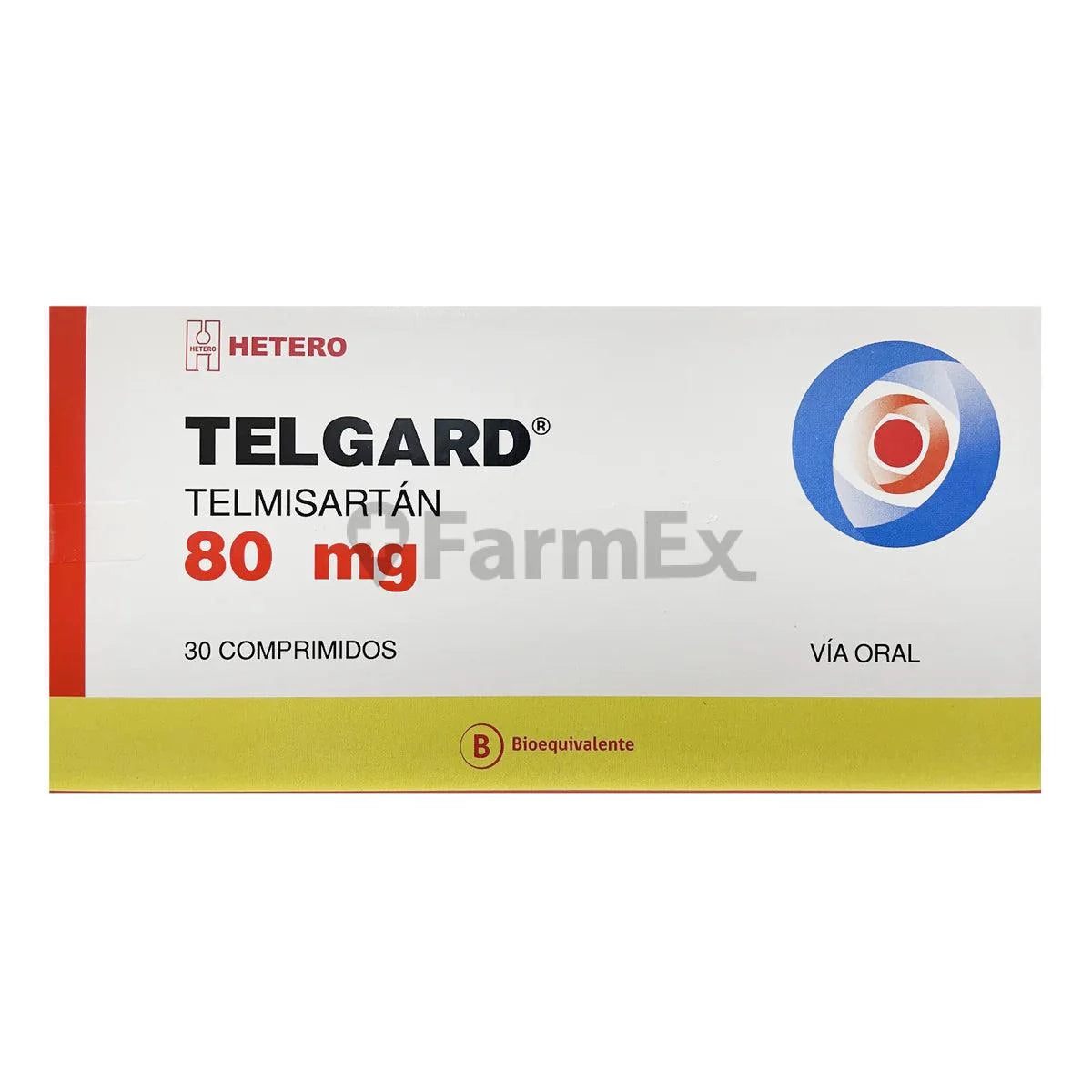 Telgard 80 mg x 30 comprimidos "Ley Cenabast" HETERO